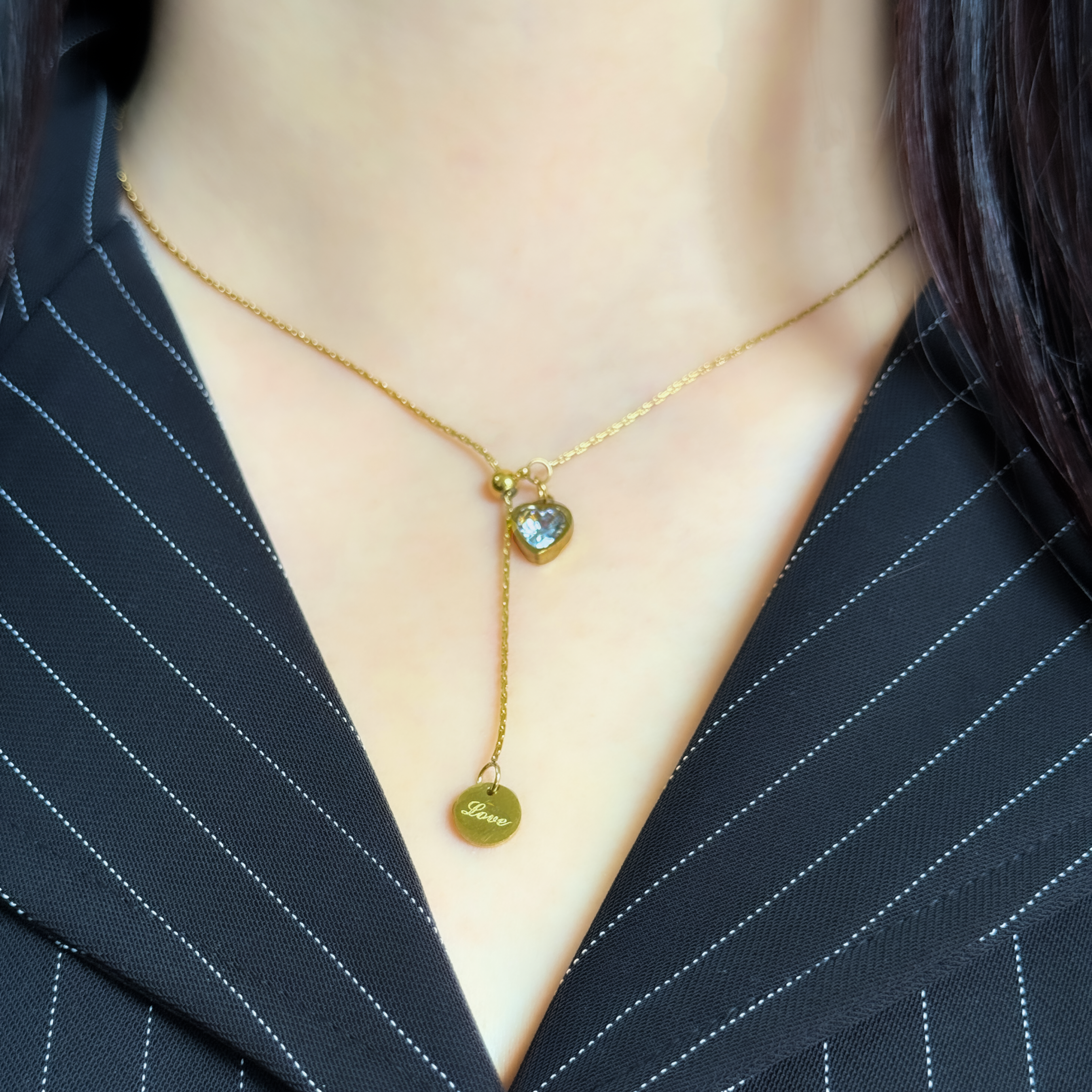 18k Gold Heart Pendant Necklace | Anti_Tarnish