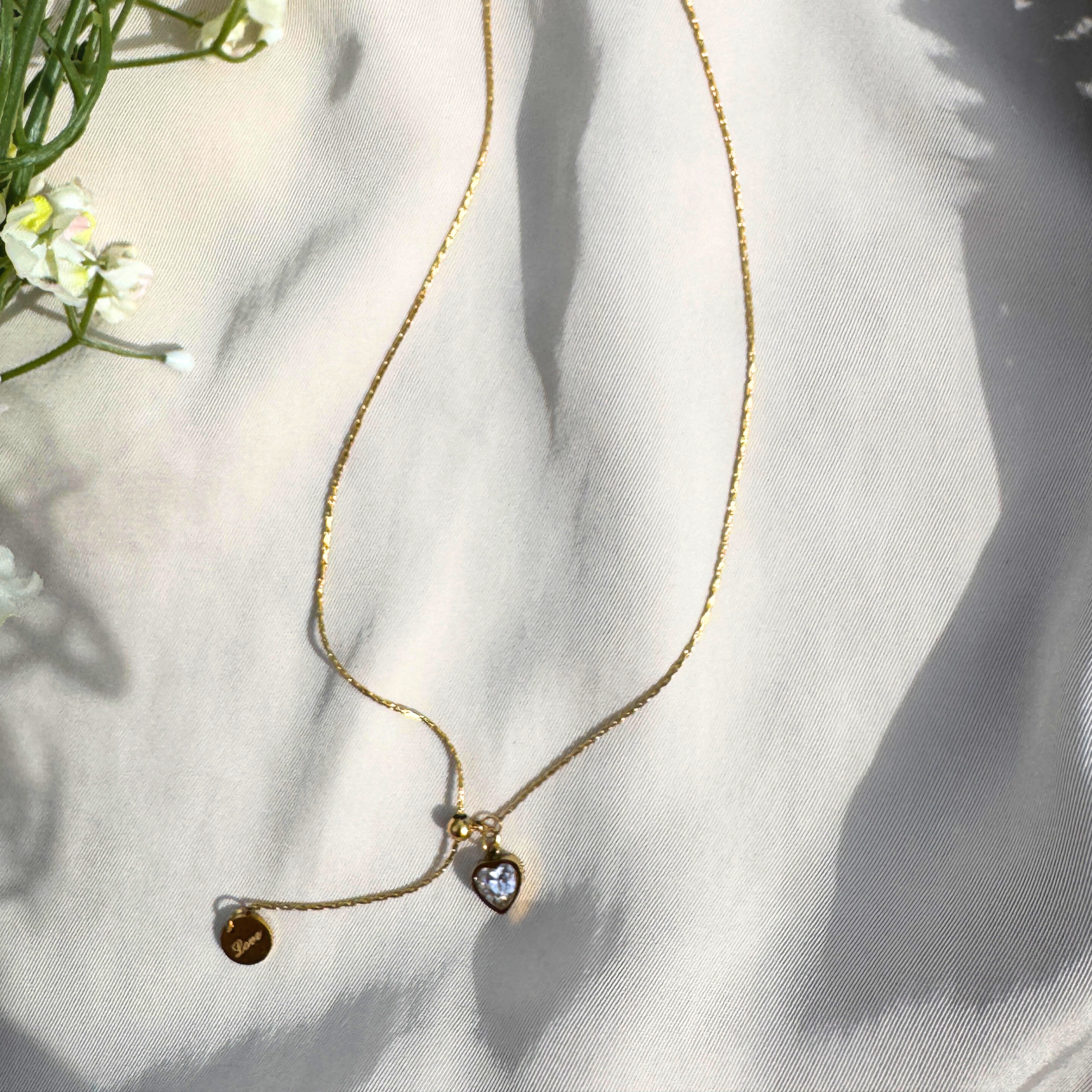 18k Gold Heart Pendant Necklace | Anti_Tarnish