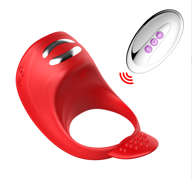 Vibrating Silicone Cock Ring with Remote Control