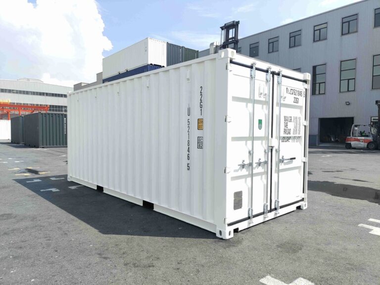 Conteneur maritime 20 pieds blanc RAL 9010 – Neuf