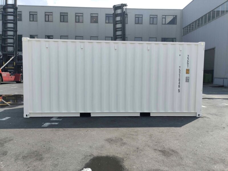 Conteneur maritime 20 pieds blanc RAL 9010 – Neuf