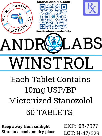 Andro Labs Winstrol / Stanozolol  Micronized 10mg 50 Tablets