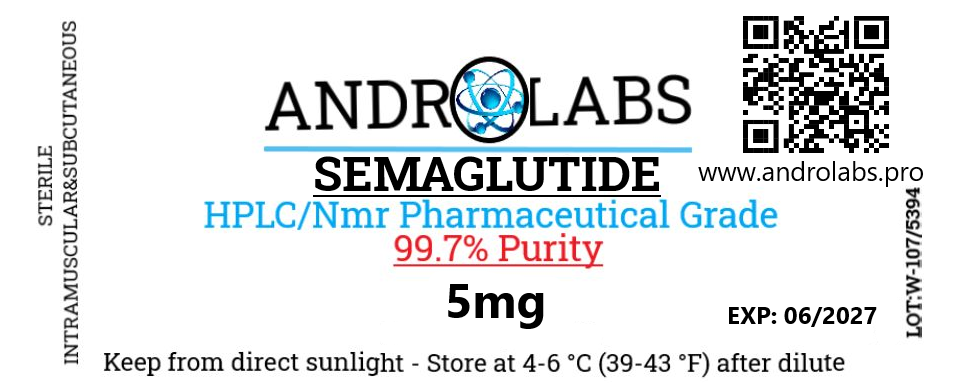 Semaglutide 5mg 99.7% High Purity + Bac. Water