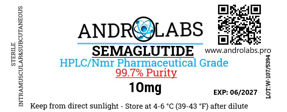 Semaglutide 10mg 99.7% High Purity + Bac. Water