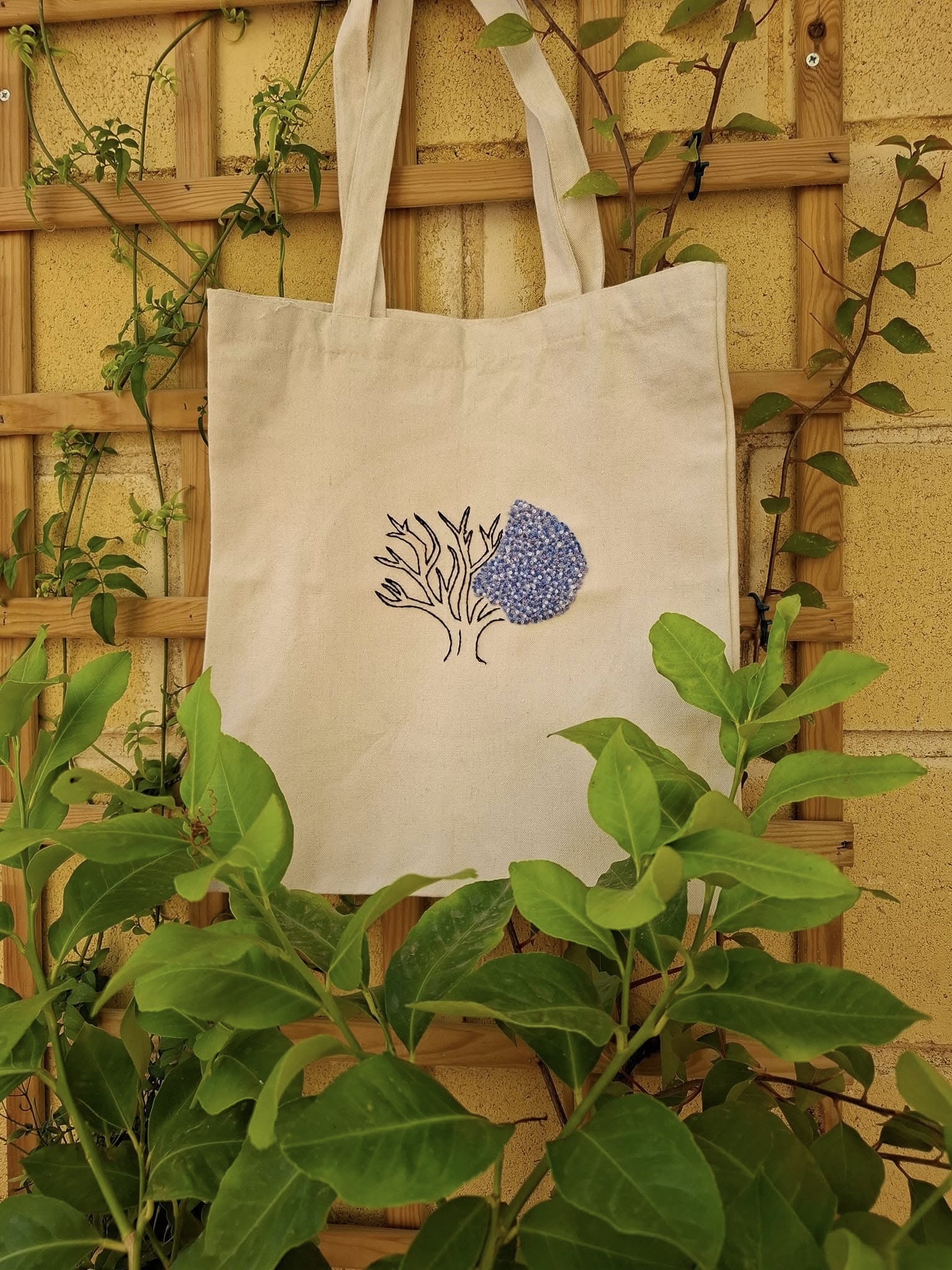 Embroidered Canvas Tote Bag