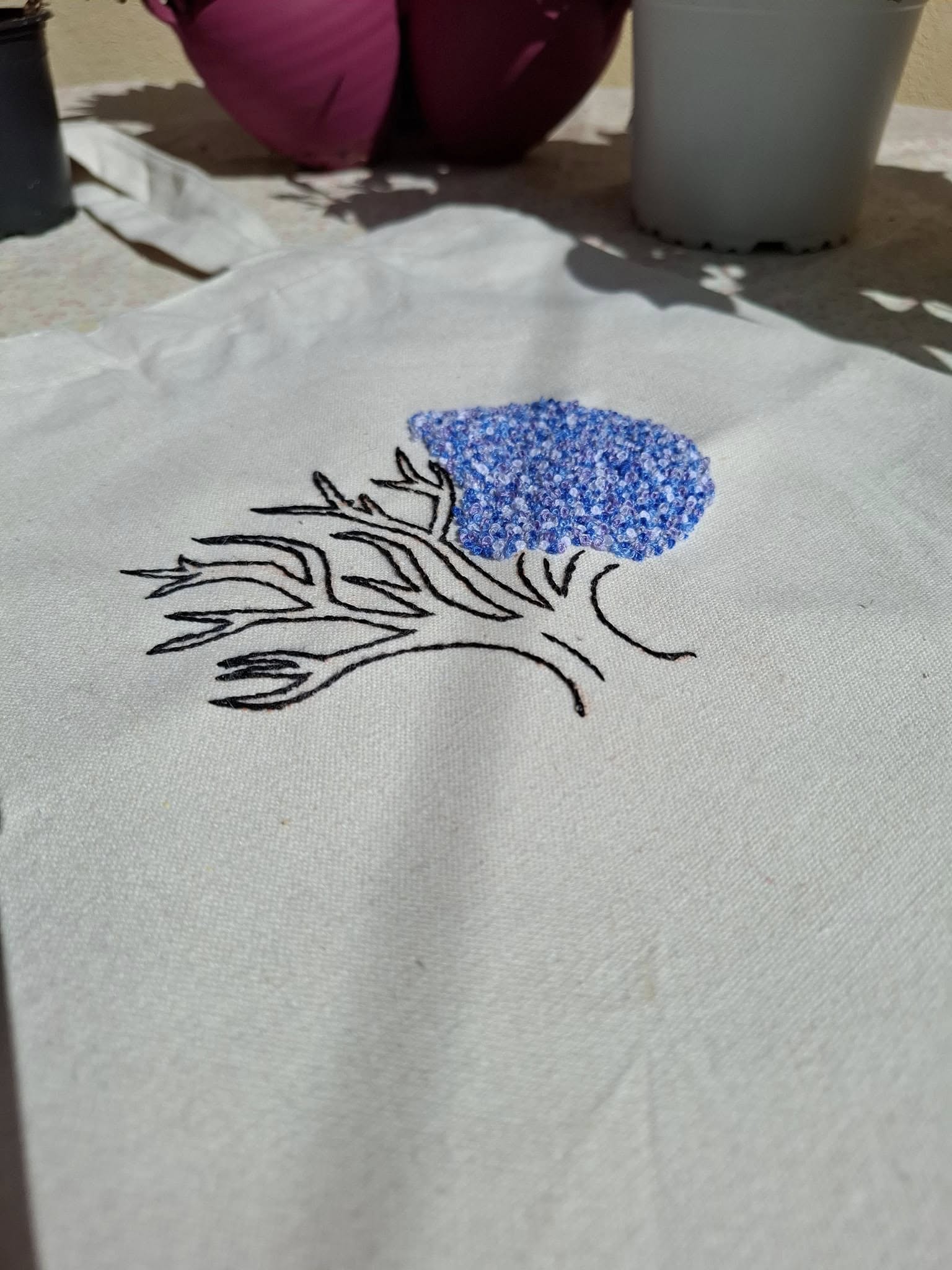 Embroidered Canvas Tote Bag