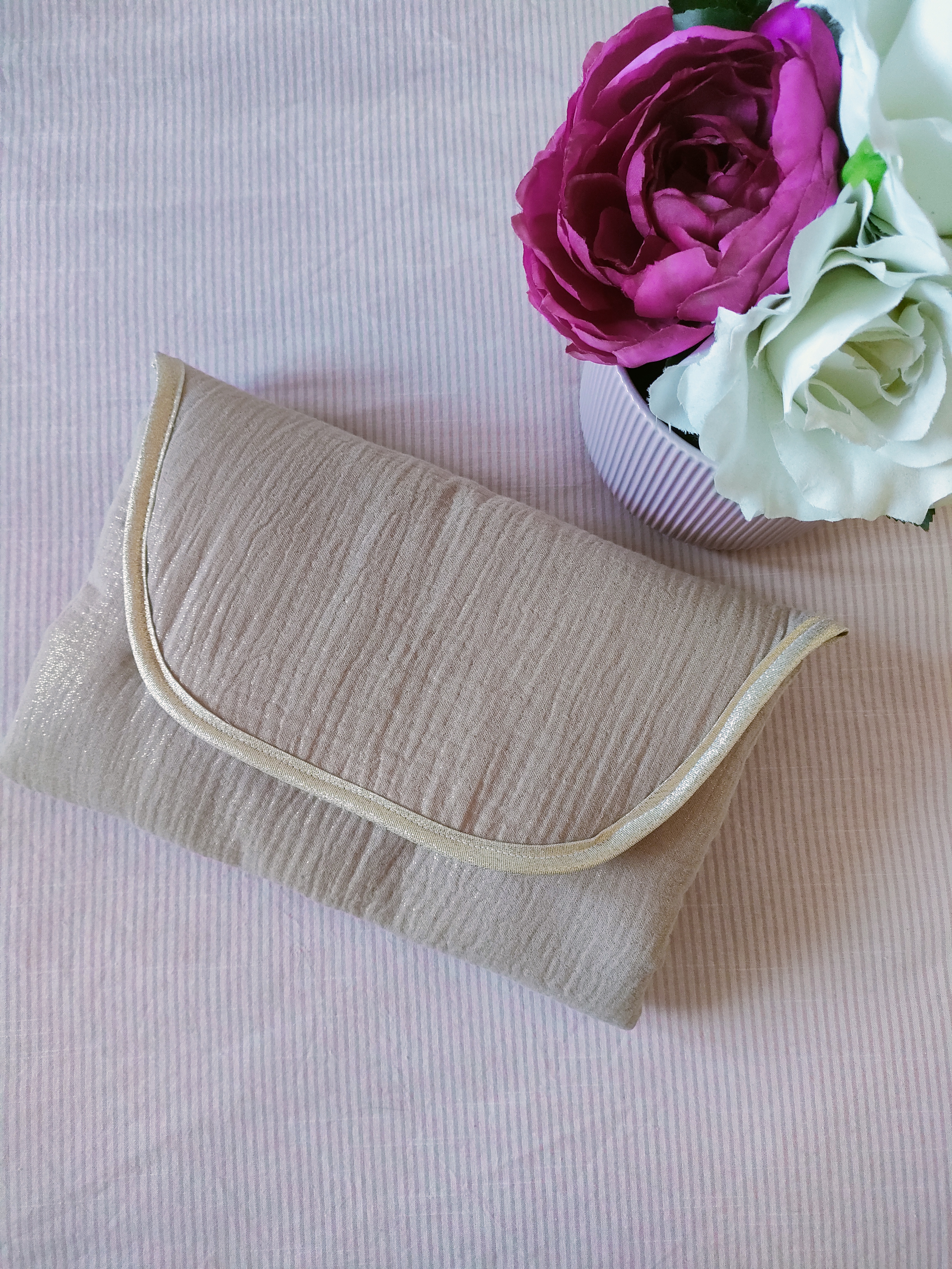 Matelas à langer nomade Noisette pailleté