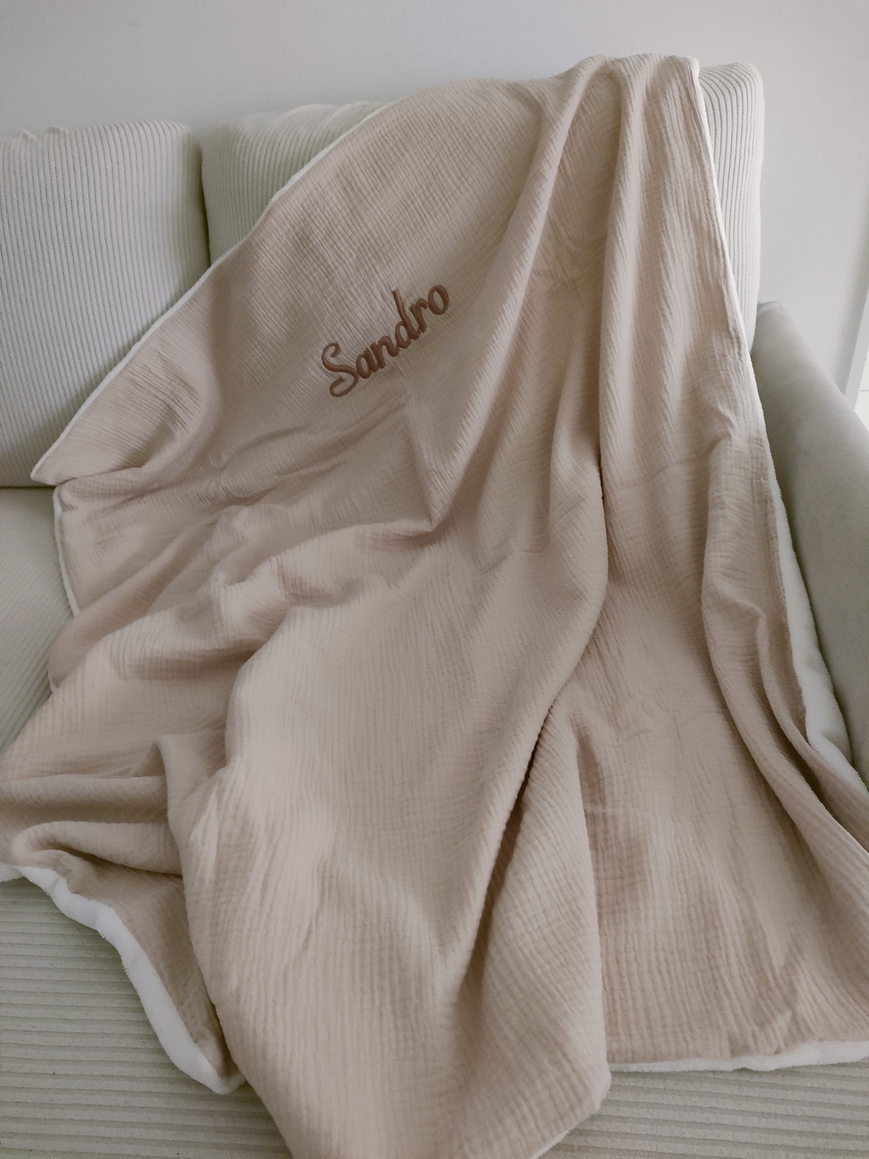 Couverture bébé lin