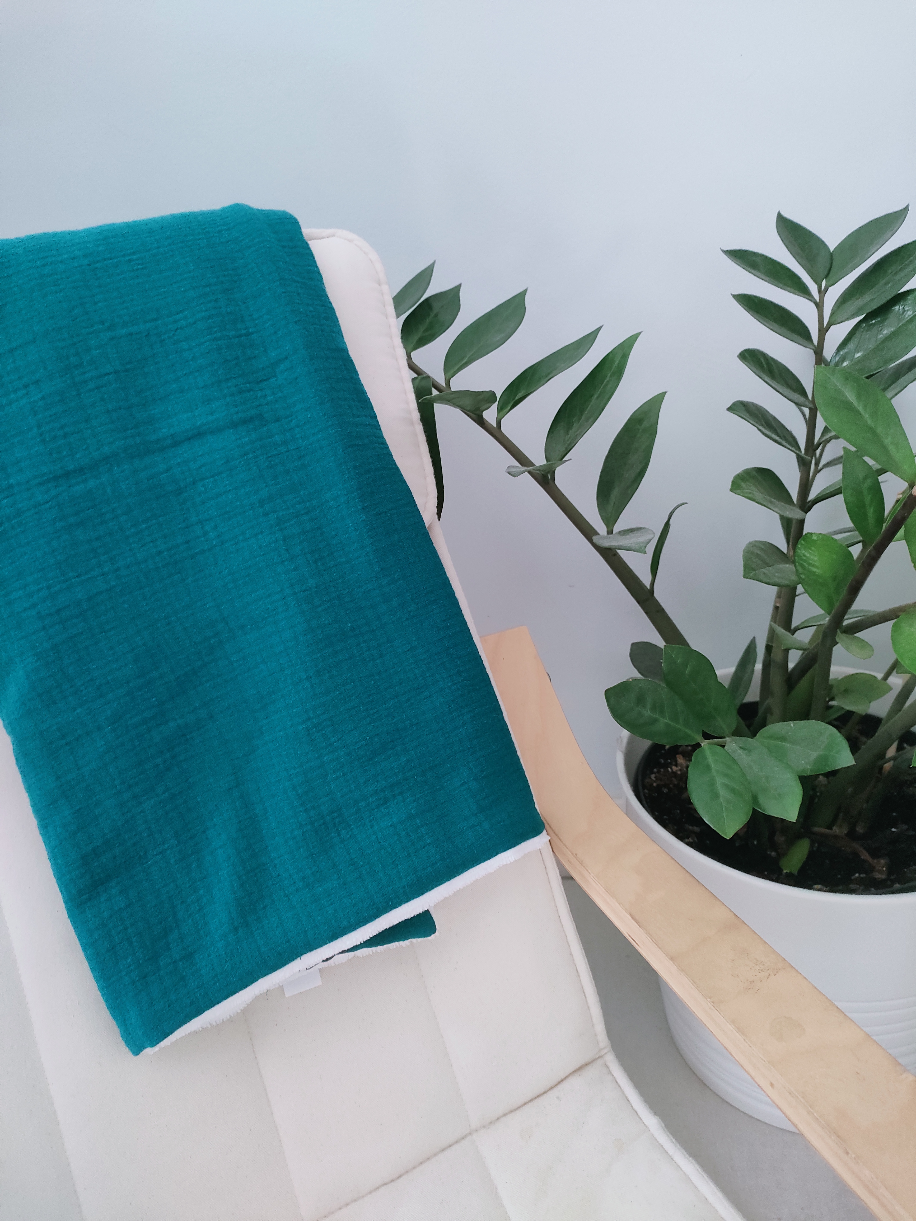 Couverture bébé bleu océan