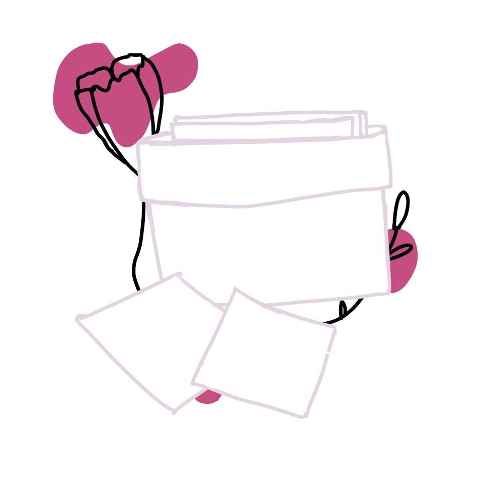 Lingettes et sa panière personnalisable