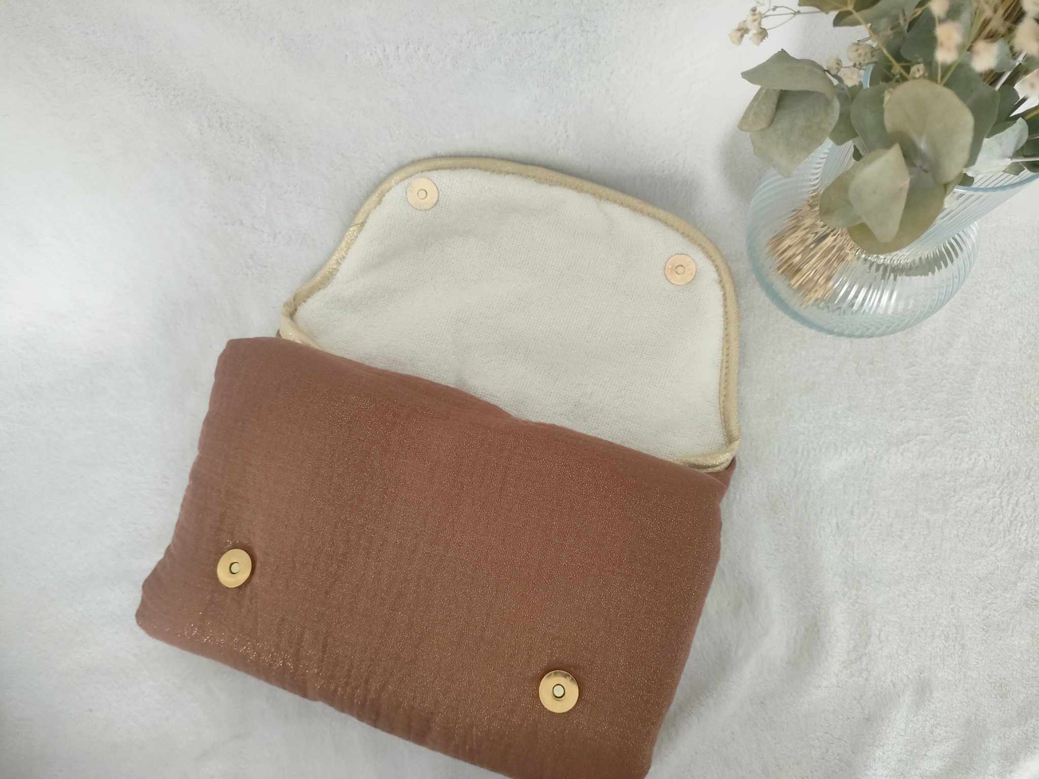 Matelas à langer nomade chocolat pailleté