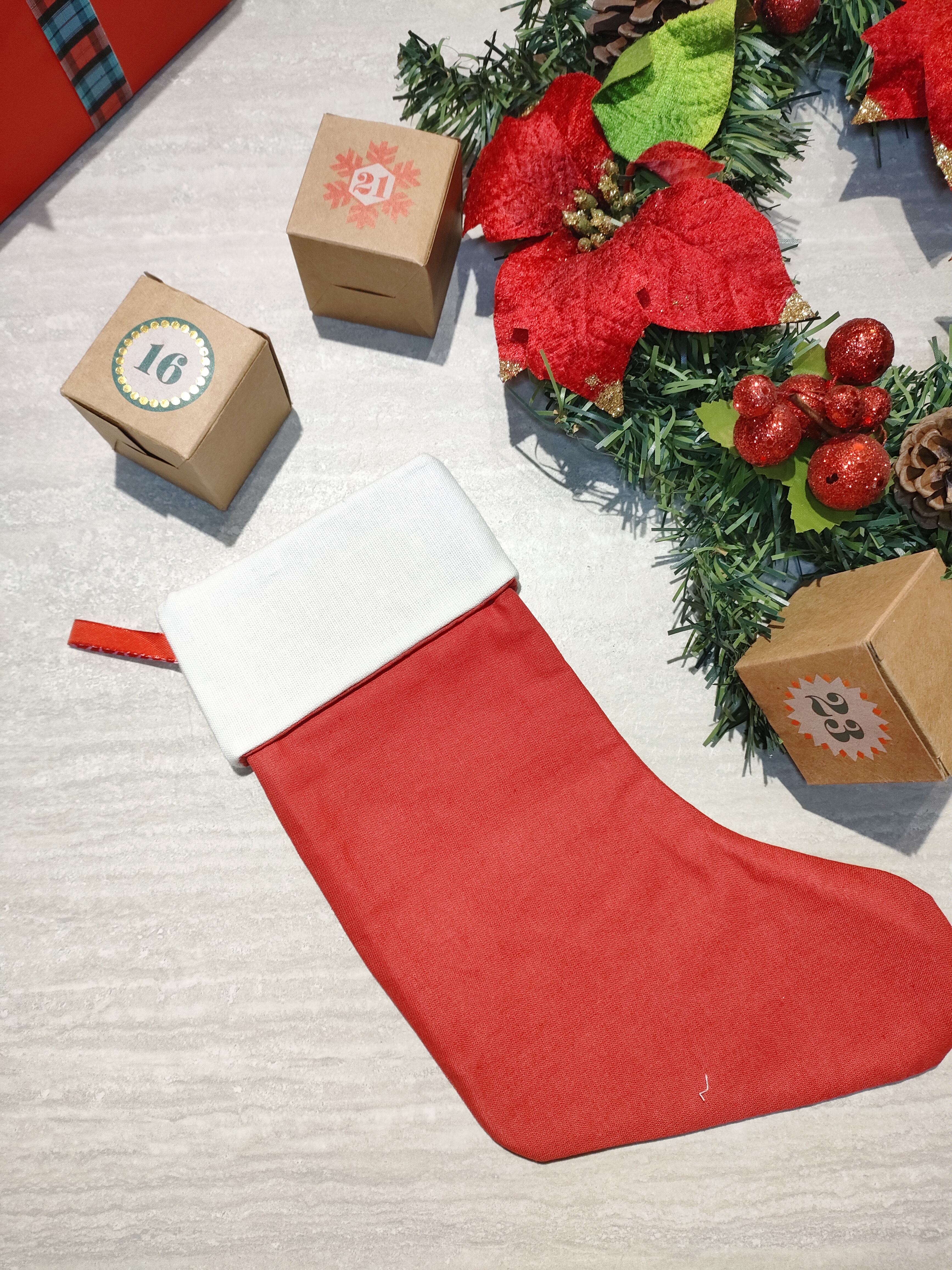 Chaussette de Noël Rouge