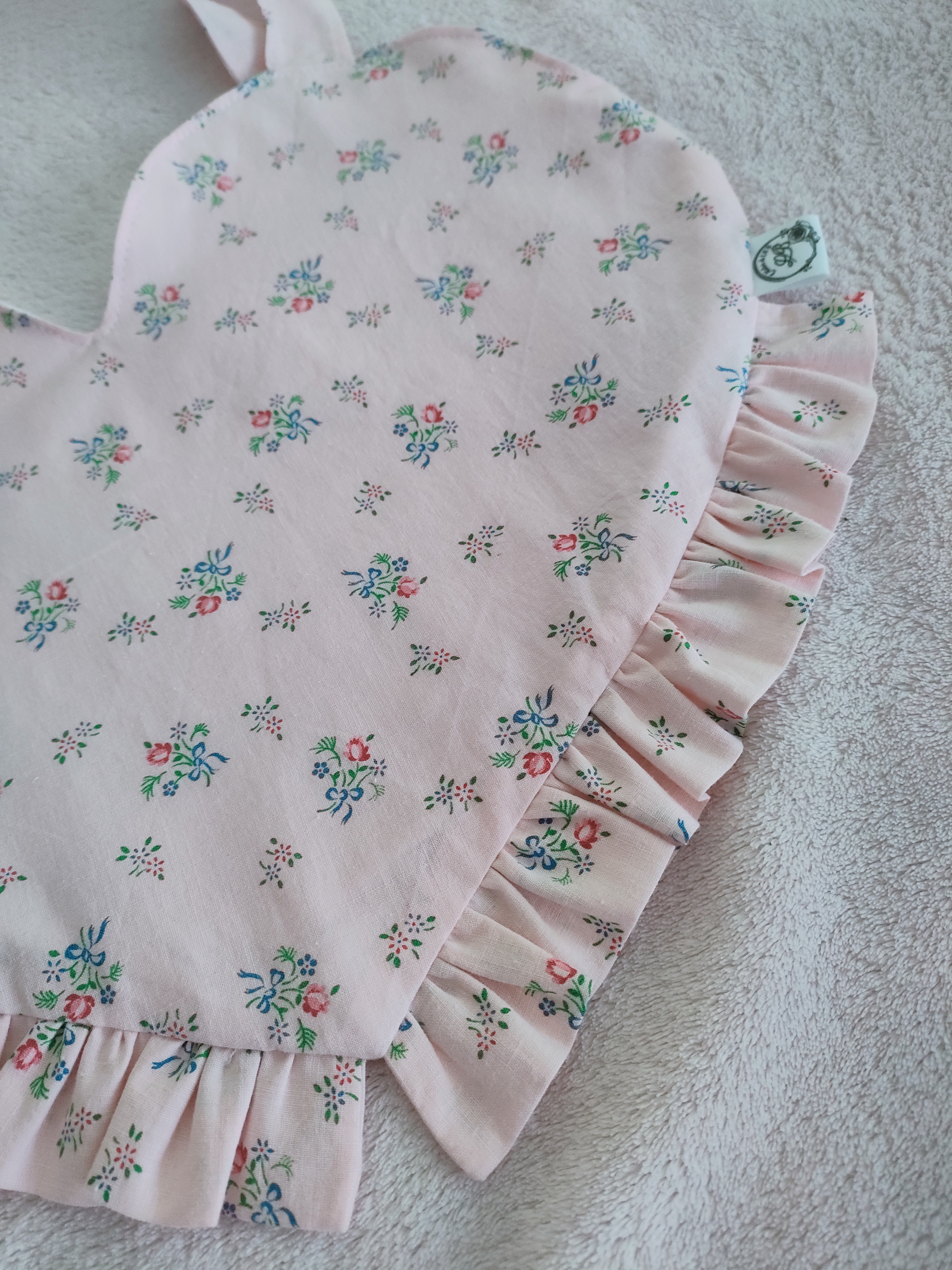 Sac cœur rose à fleur