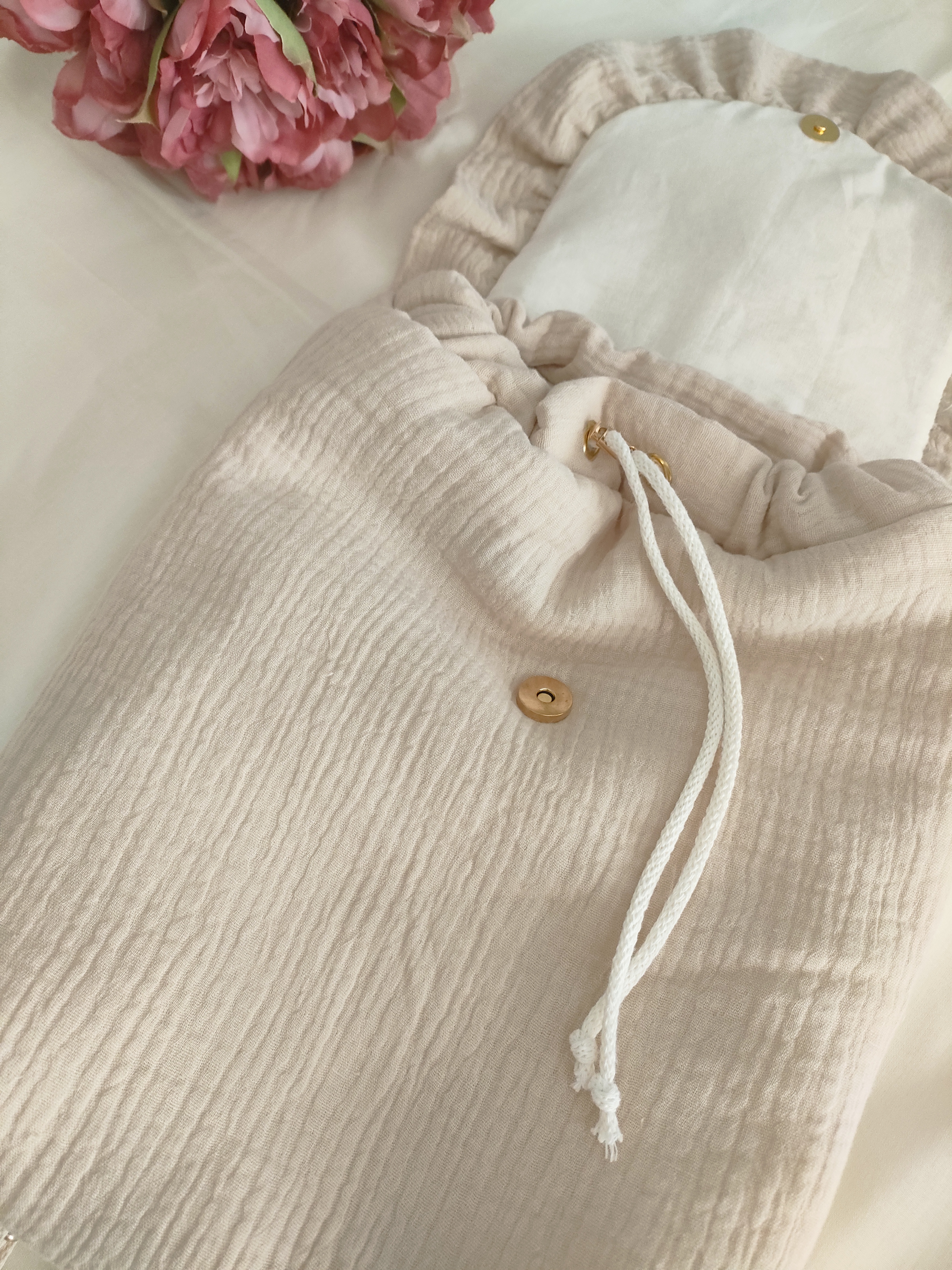 Sac à dos à volant lin