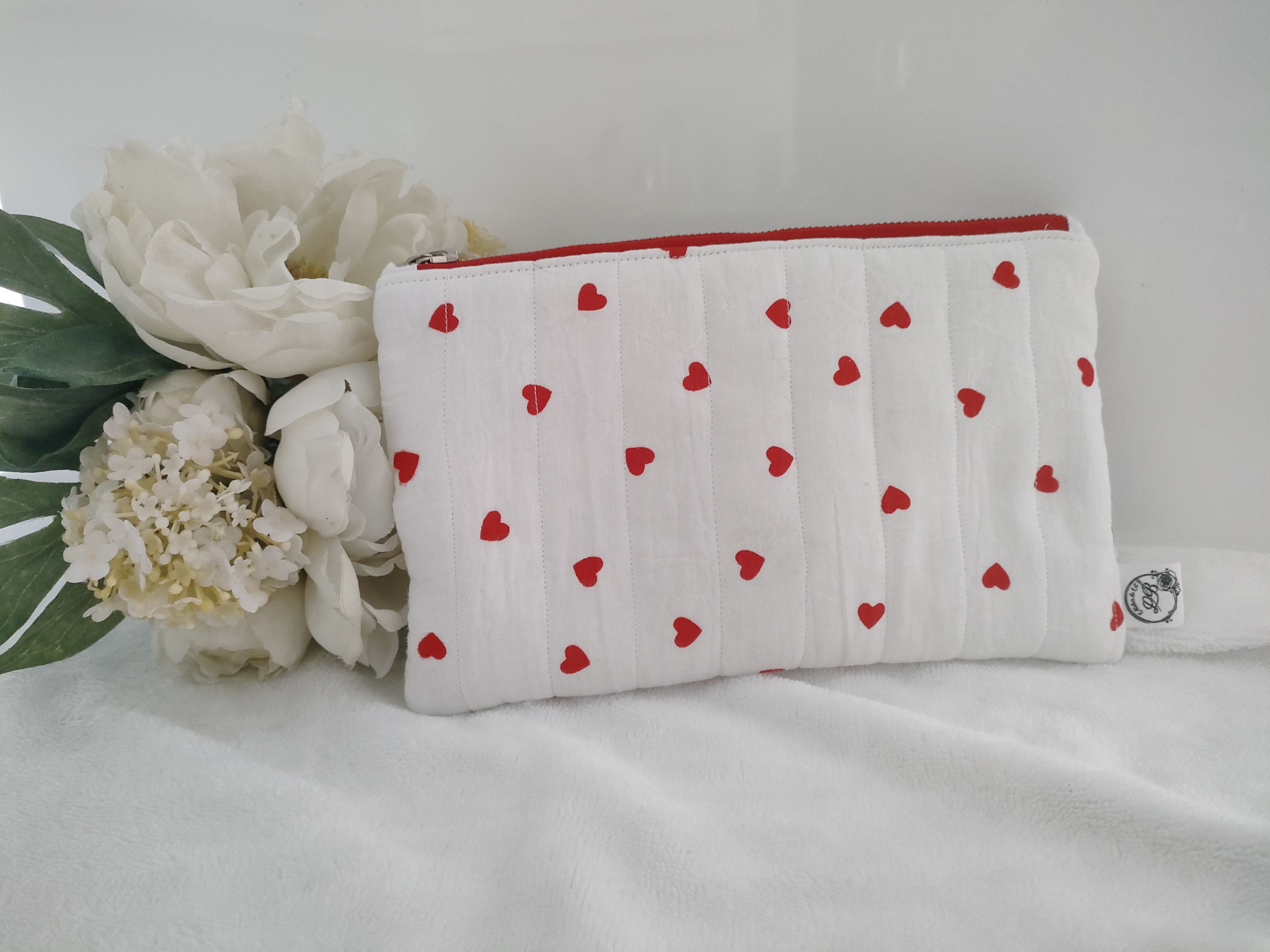 Pochette plate coeur