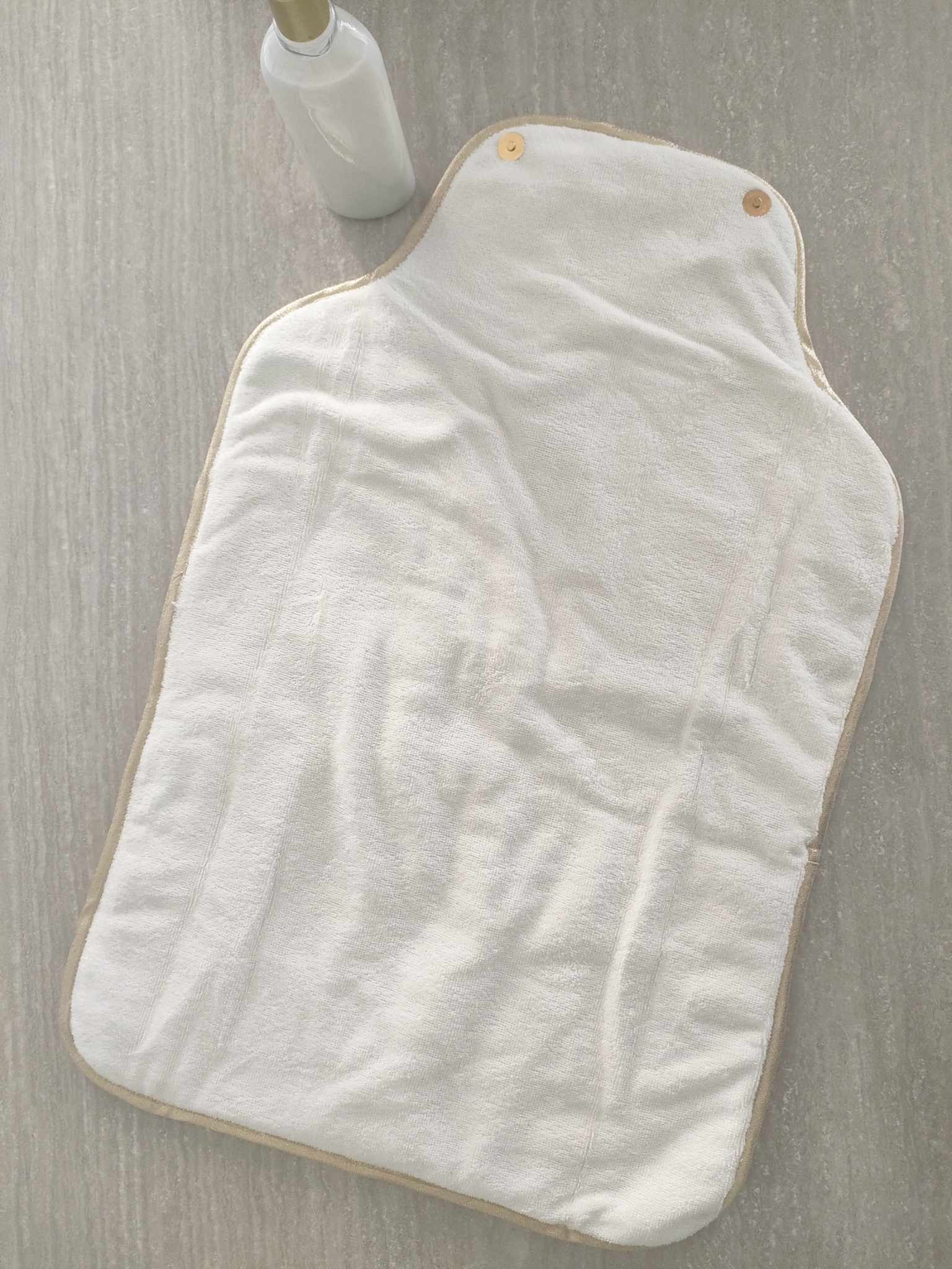 Matelas à langer nomade bleu océan pailleté