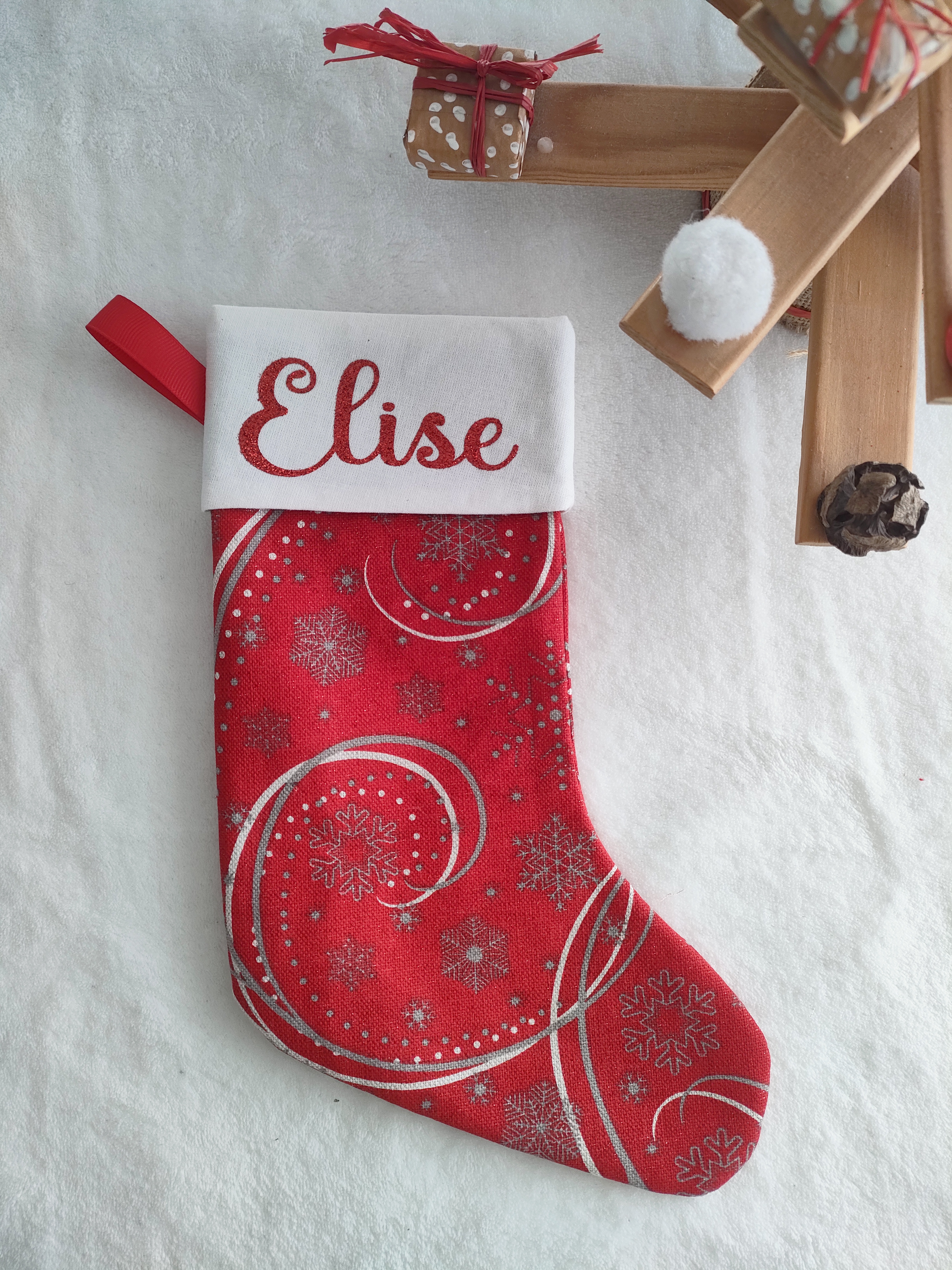 Chaussette de Noël filamants