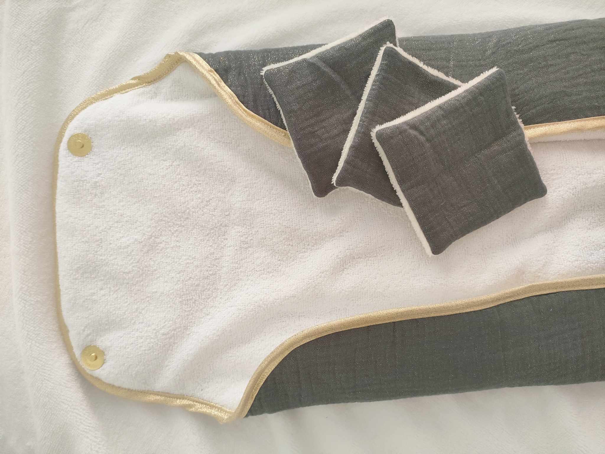 Matelas à langer nomade Gris anthracite pailleté