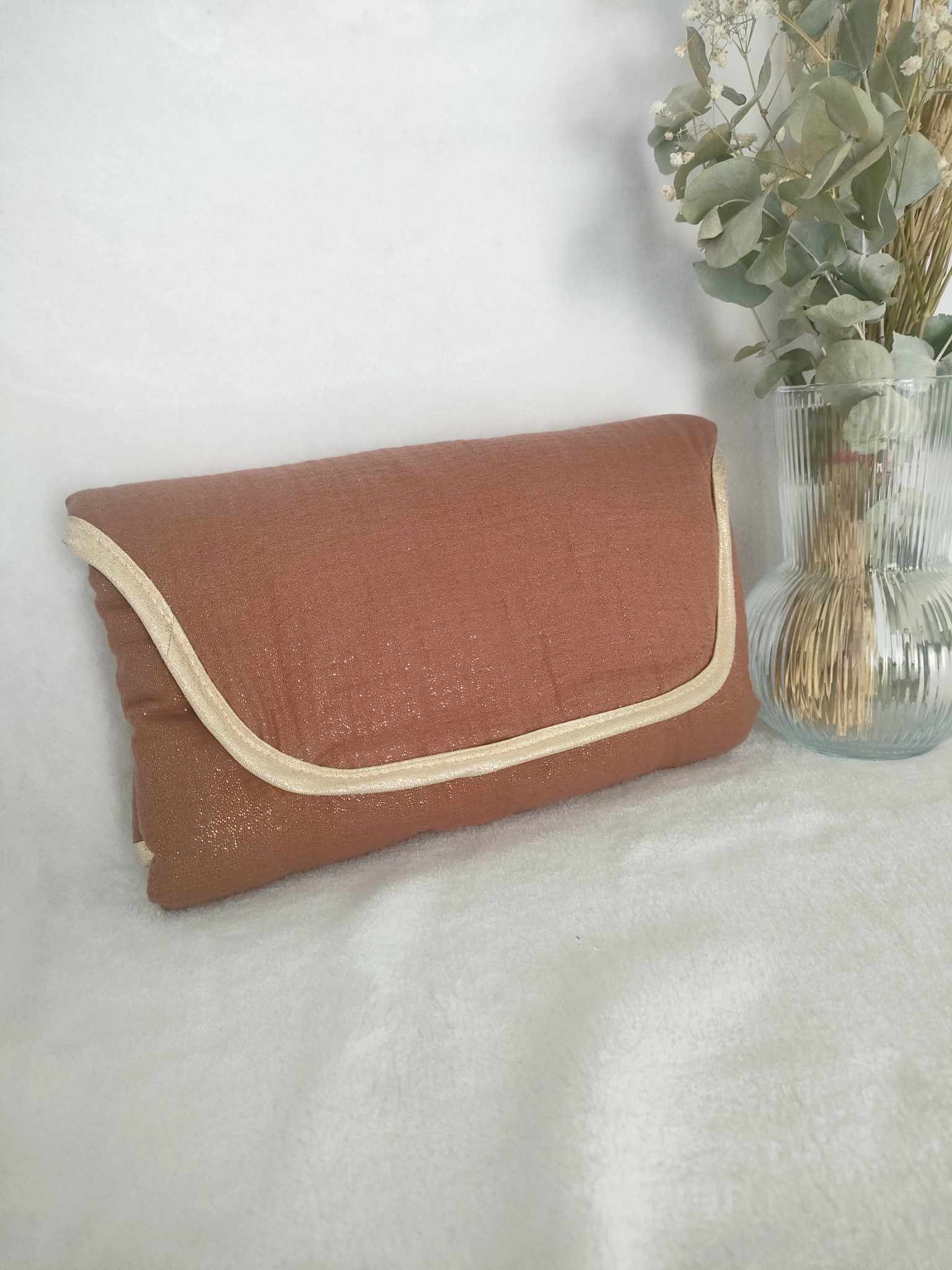 Matelas à langer nomade chocolat pailleté