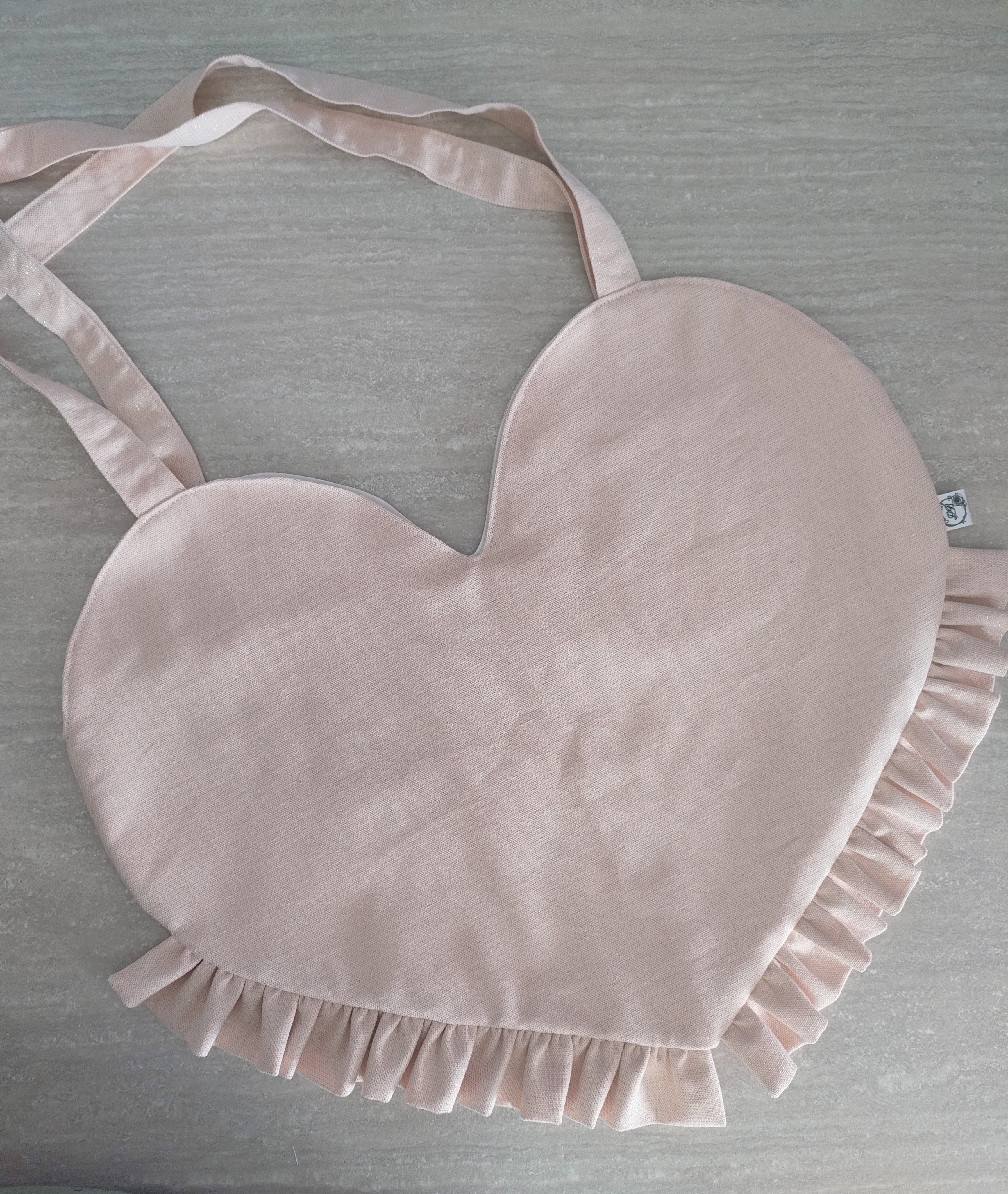 Sac cœur rose pailleté