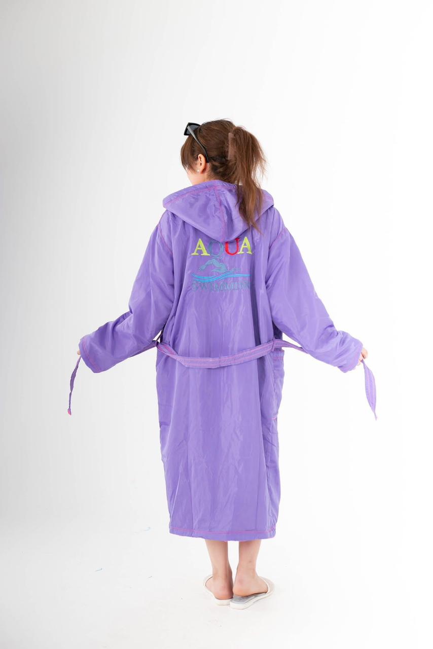Purple Hooded Bathrobe