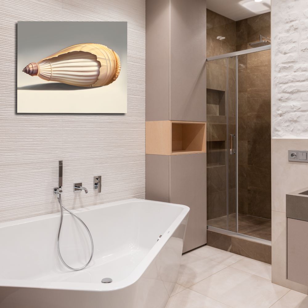 Striking seashell metal wall art modern coastal