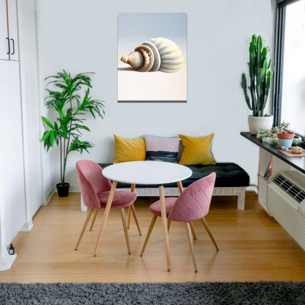 Large Coastal Seashell Canvas