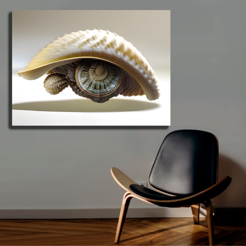 Abstract Seashell Eye Wall Art Decor