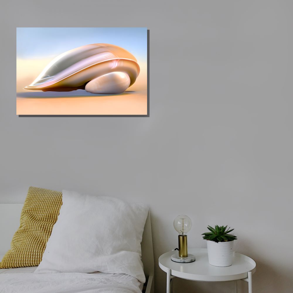 Shiny Seashell Beach Home Decor Modern Art