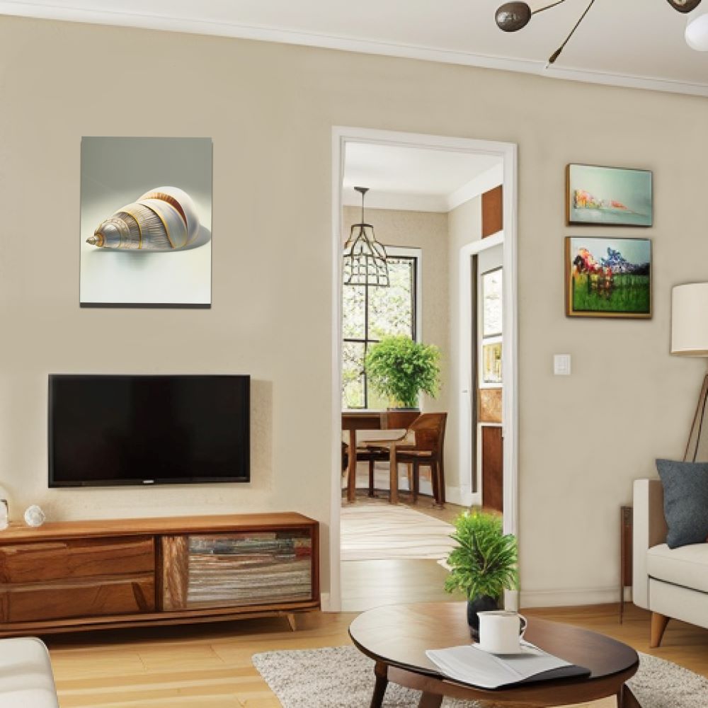 Modern Metallic Seashell Art