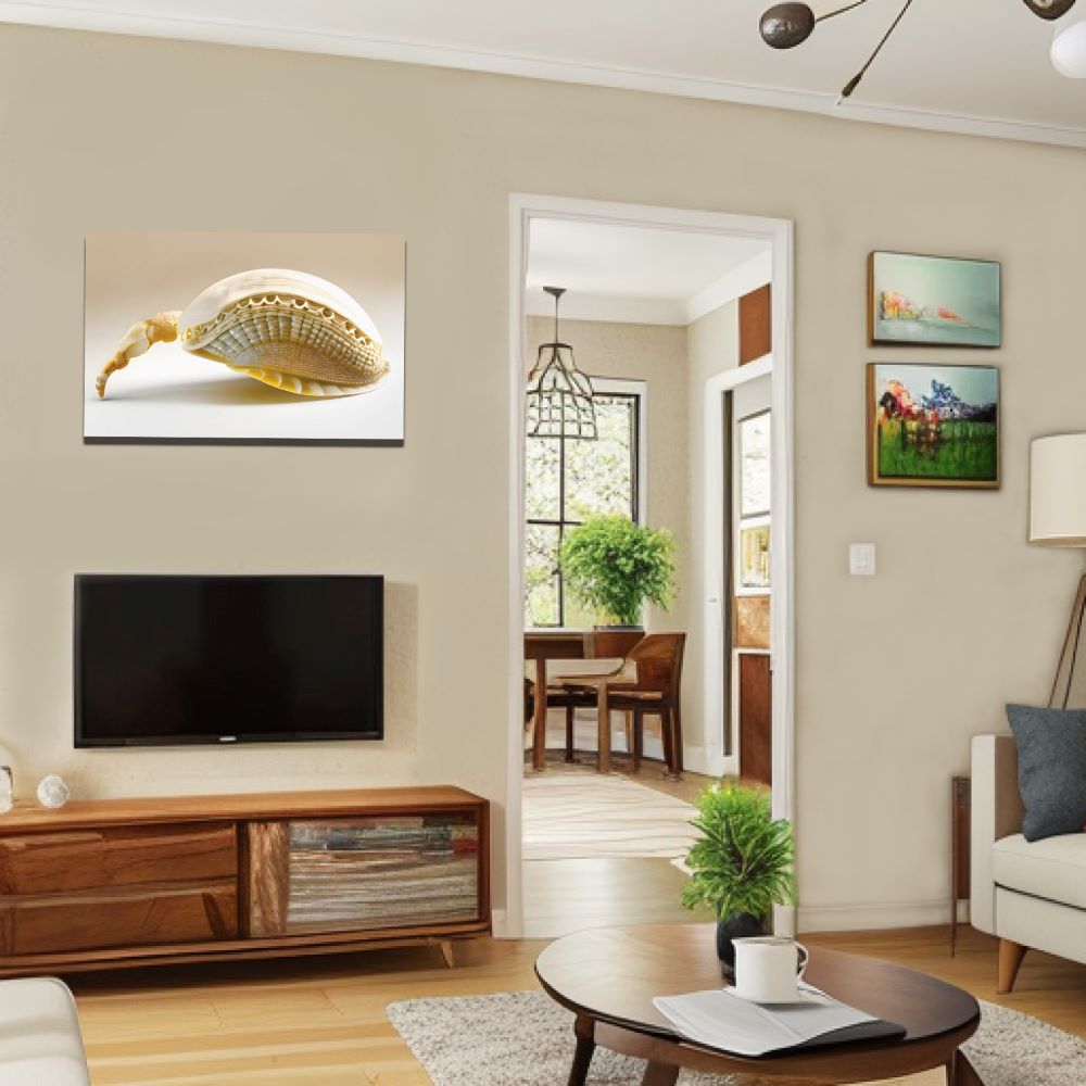 Ocean Inspired Seashell Art Canvas Print