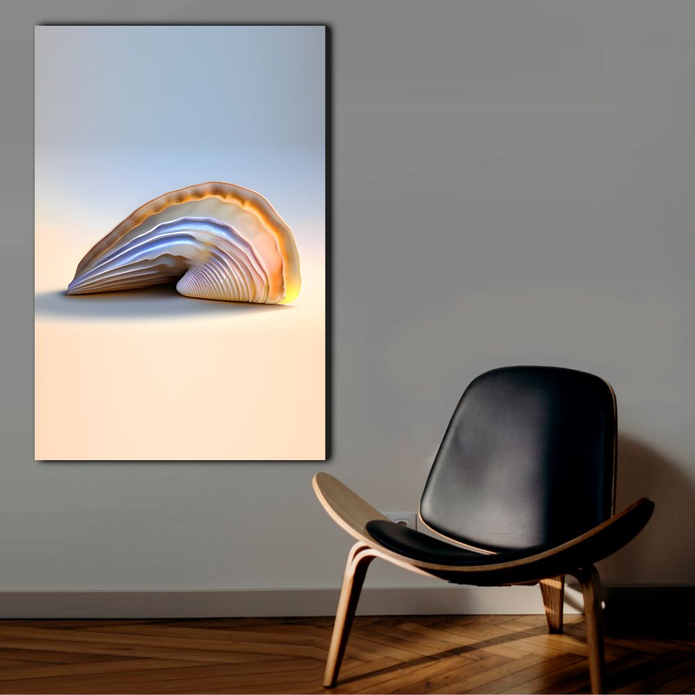 Abstract Minimalist Seashell Artwork Print