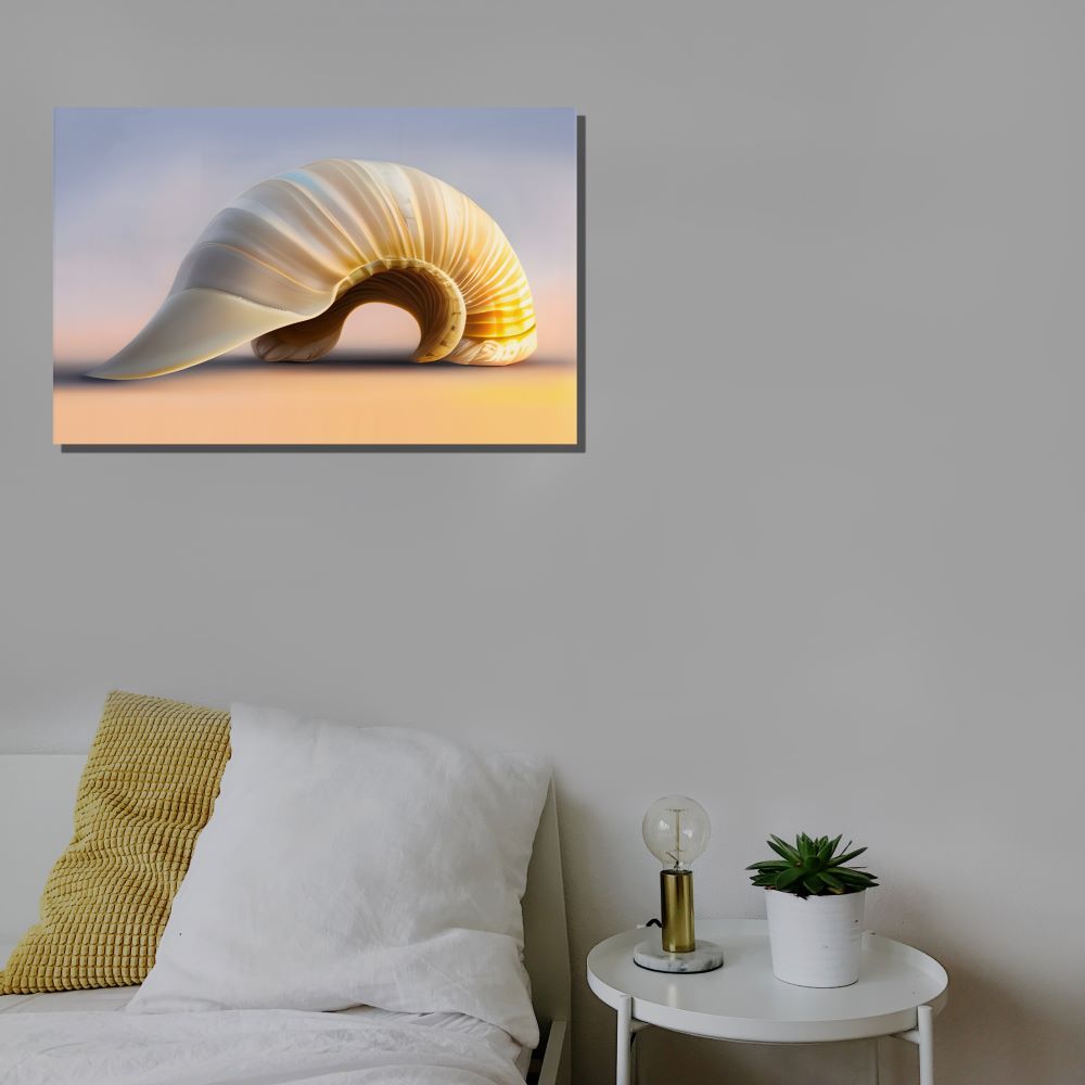 Spiral Seashell Wall Art Ocean Decor