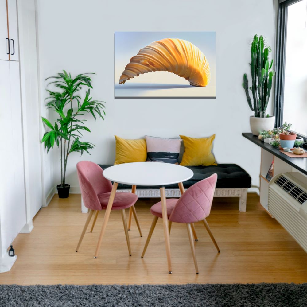 Golden Spiral Shell Wall Art