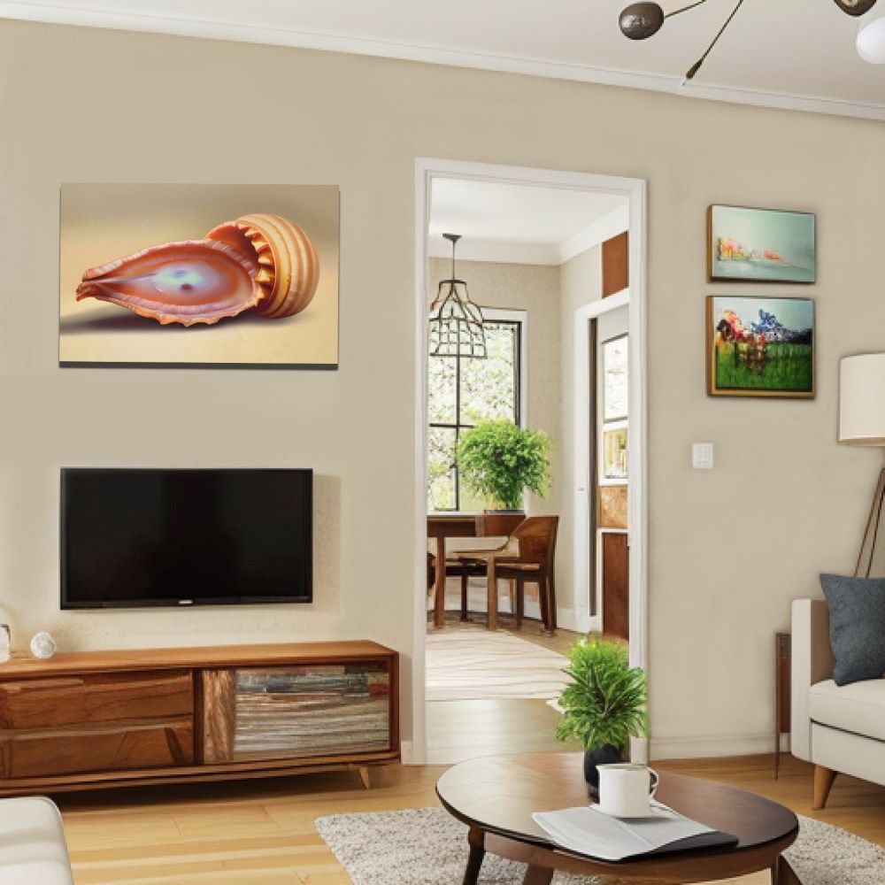 Seashell Wall Art Agate Eye Painting