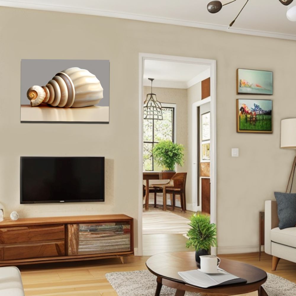 Seamless Seashell Beach House Wall Decor