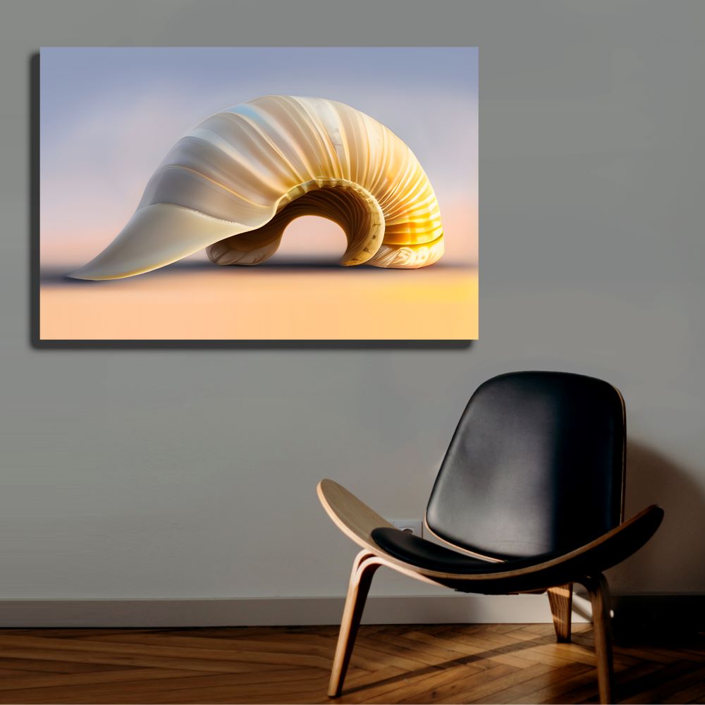Spiral Seashell Wall Art Ocean Decor