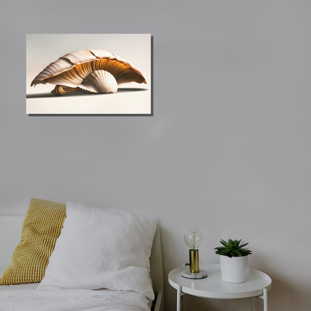 Seashell Mushroom Canvas Wall Art