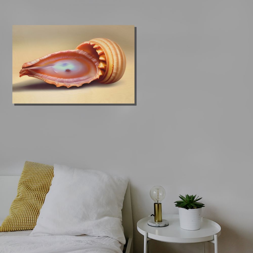Seashell Wall Art Agate Eye Painting