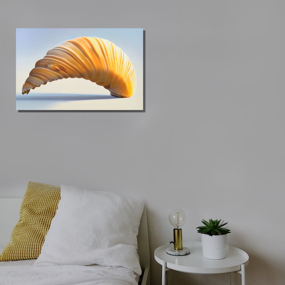 Golden Spiral Shell Wall Art