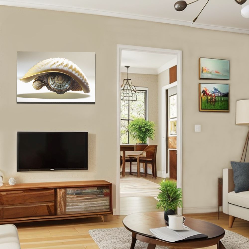 Abstract Seashell Eye Wall Art Decor