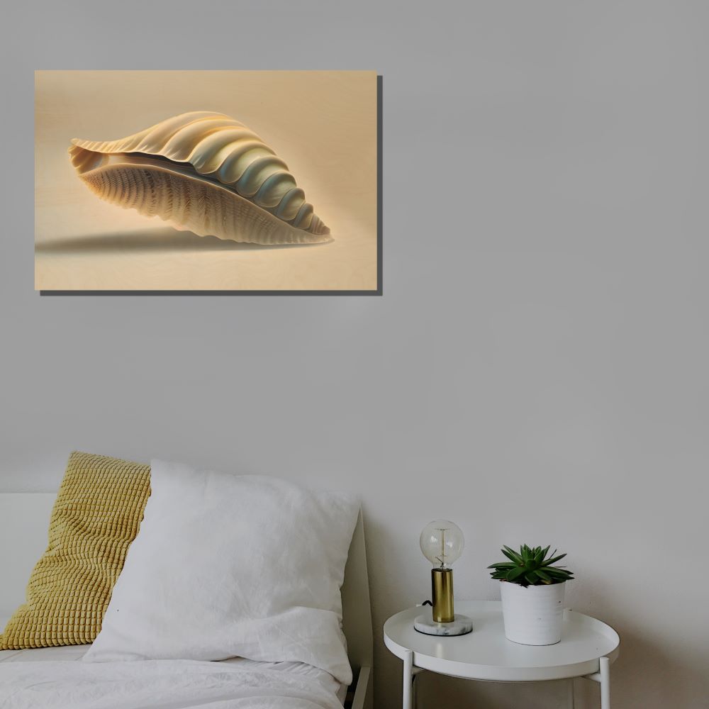 Abstract Seashell Print Modern Beach Decor