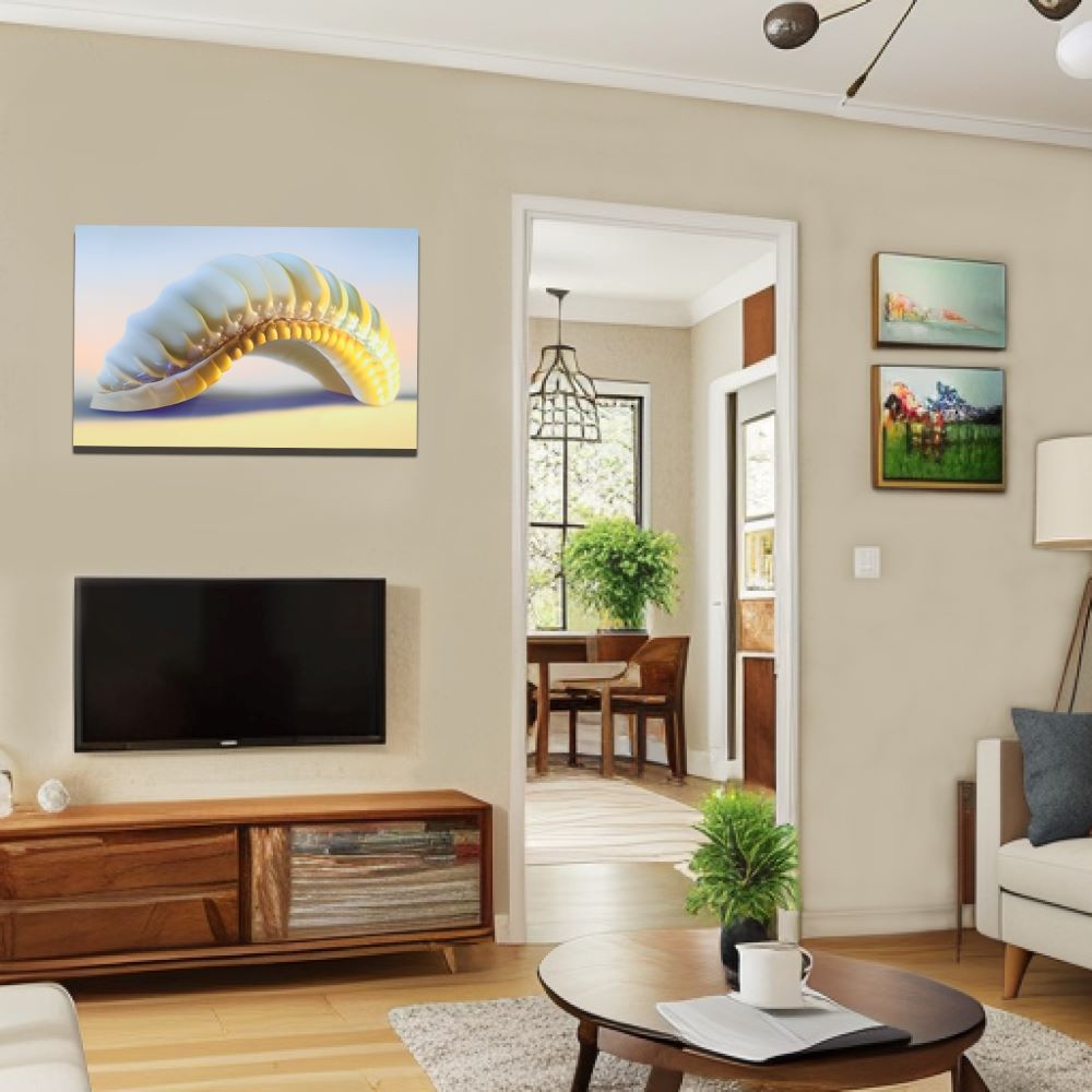 Modern Seashell Canvas Print Ocean Inspired