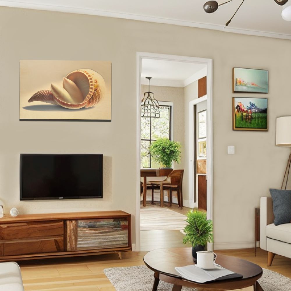 Abstract Seashell Art for Coastal Homes