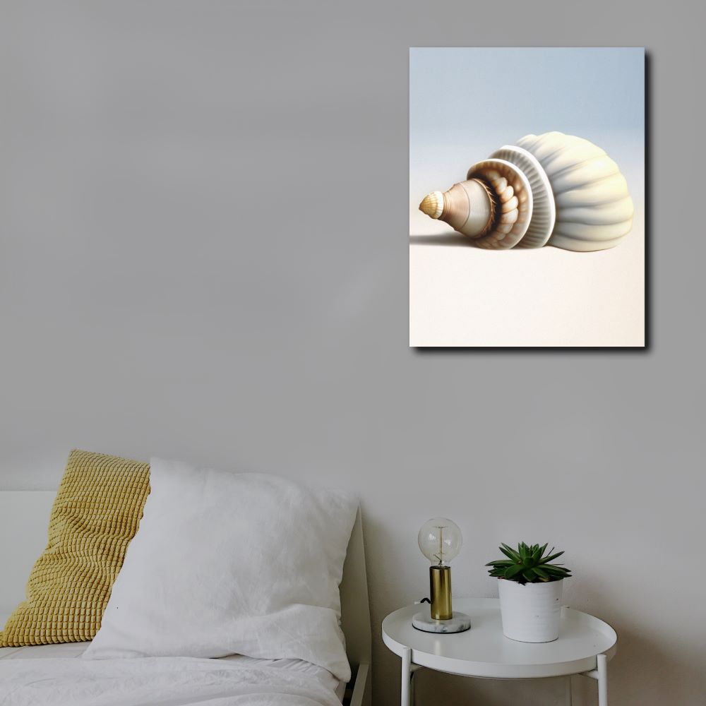 Large Coastal Seashell Canvas