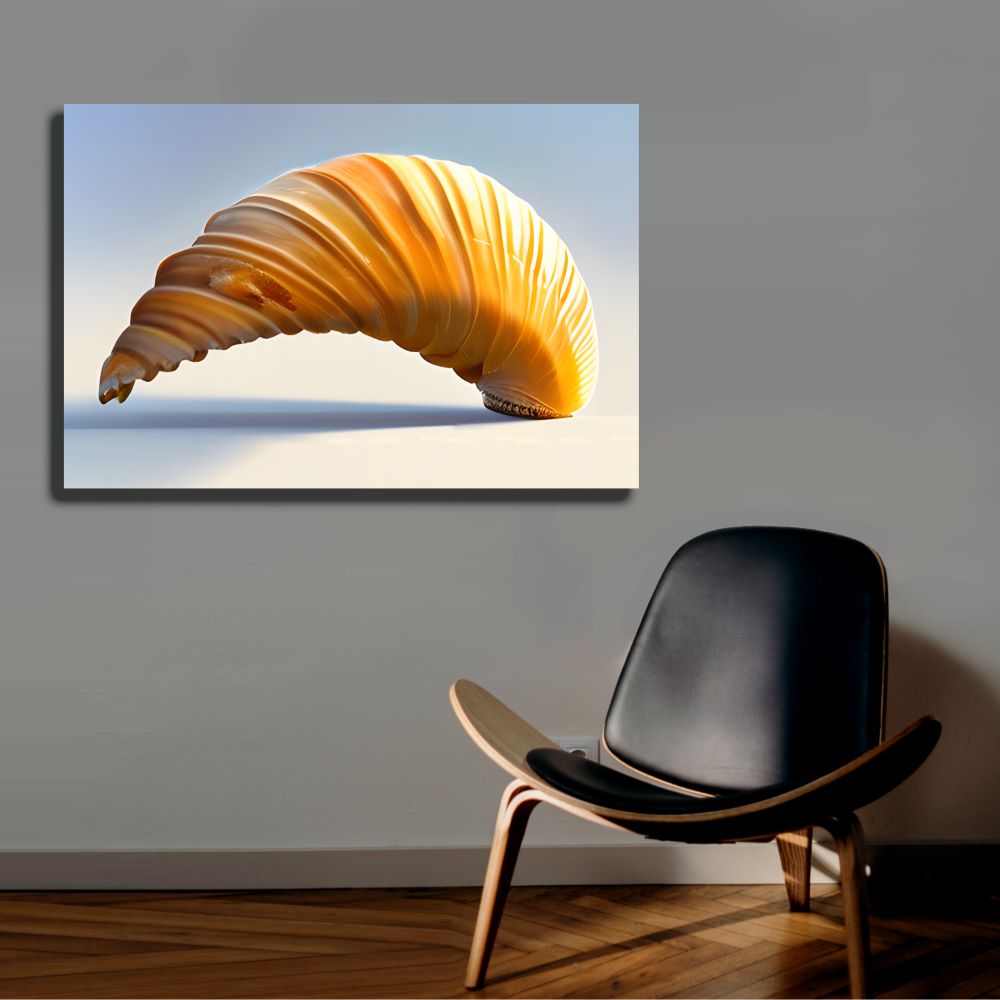 Golden Spiral Shell Wall Art