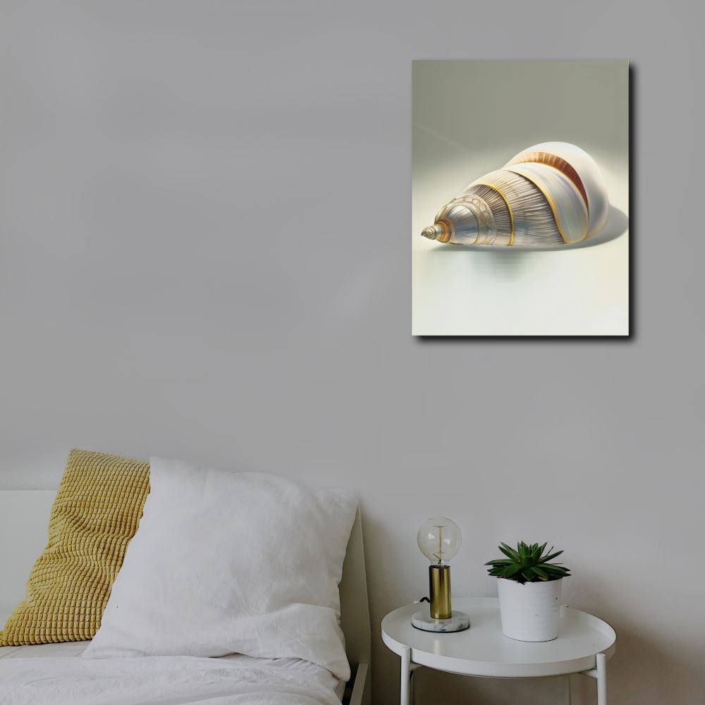 Modern Metallic Seashell Art