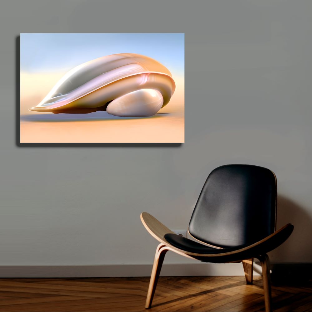 Shiny Seashell Beach Home Decor Modern Art