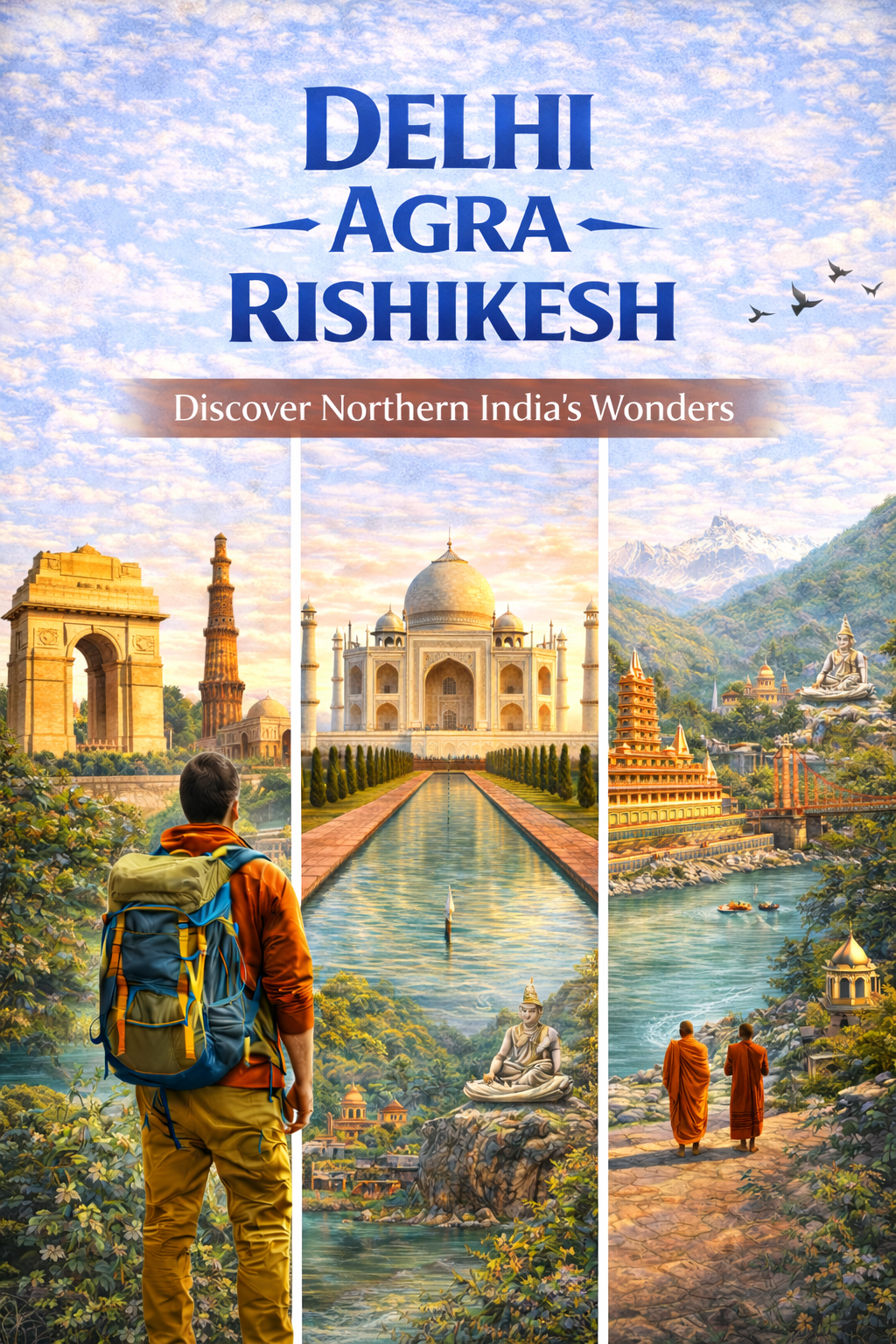 Delhi, Agra, Rishikesh