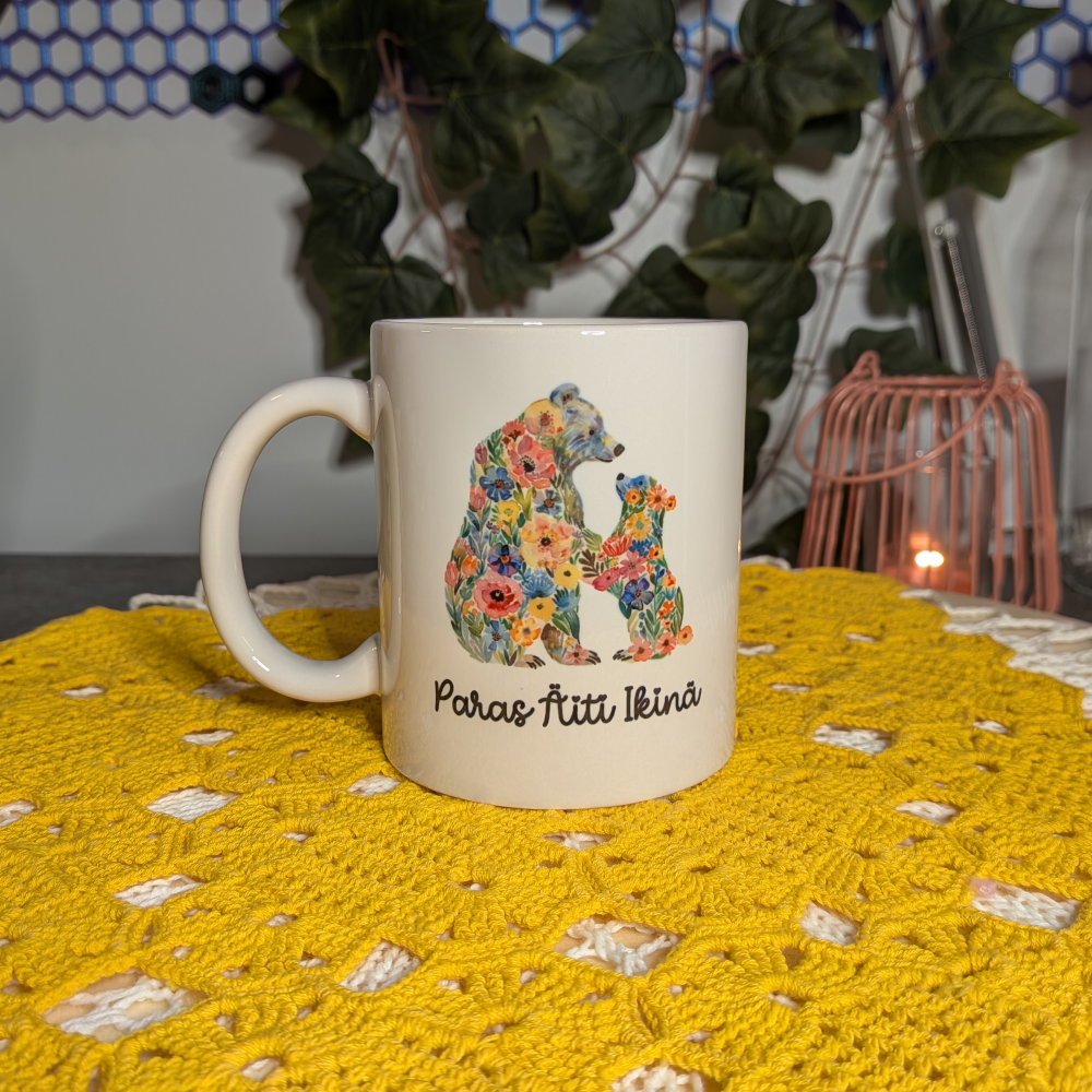 Kukkakuvioinen Karhumuki äidille